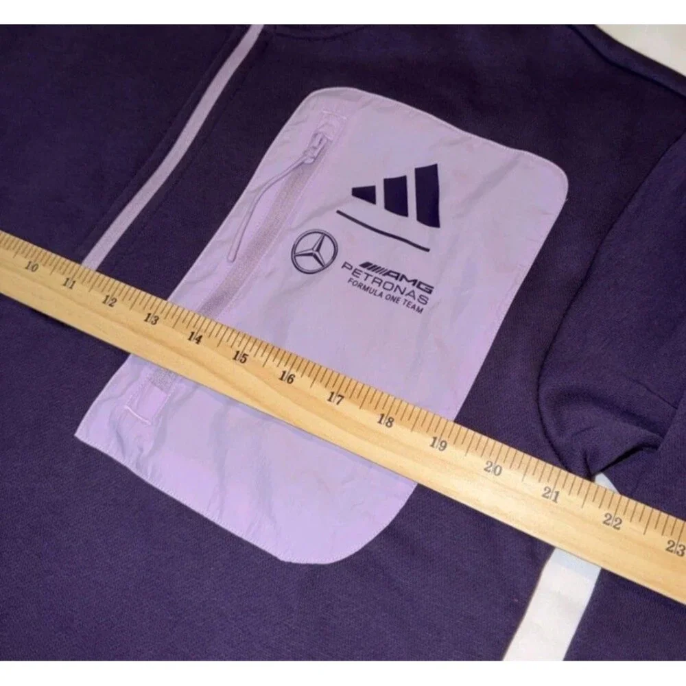 adidas Mercedes AMG Petronas F1 Quarter Zip Pullover Mens Medium NWT JX8815